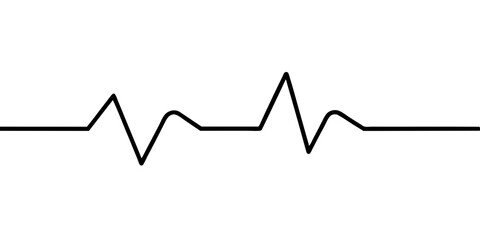 vector illustration of the heartbeat line. Electrocardiogram. Heart pulse. Emergency EKG monitoring illustration 