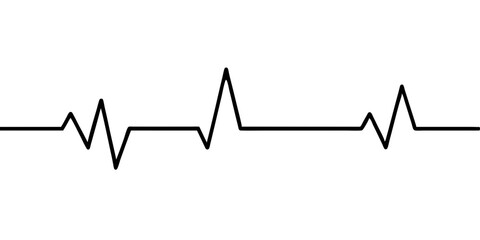 vector illustration of the heartbeat line. Electrocardiogram. Heart pulse. Emergency EKG monitoring illustration 