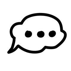 Fototapeta premium Chat Bubble Line Icon