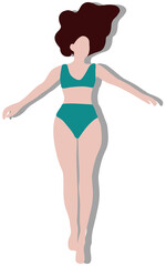 summer, vacance, beach, pool, bikini, girl, woman, swimming, swimming suit, resort, shore, sea, ocean, minimalist, minimalism, popart pop art, sticker, Clip art, illustration, graphic, painting, hand 