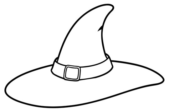 recommend clip art: Witch hat line art, Halloween icon