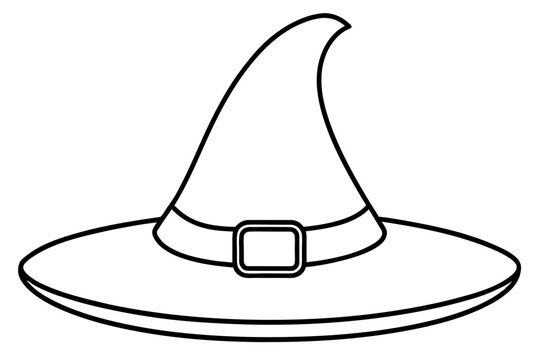 recommend clip art: Witch hat line art, Halloween icon
