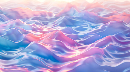 Obraz premium Abstract pastel colored wavy landscape