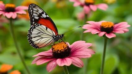 Naklejka premium Describe the essential features of a successful butterfly garden. 