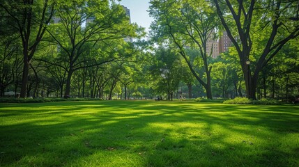 Fototapeta premium Fresh Air in a Spacious City Park 