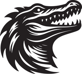 crocodile silhouette vector design