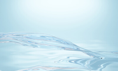 Freshness Pure Water. Water Wave, 3d illustration
