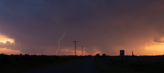 Storm with a lightning bolt