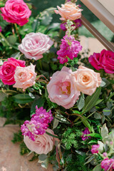 Floral aisle decor for luxury wedding
