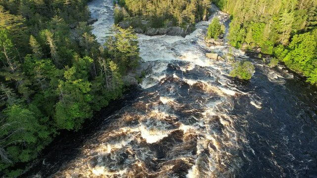 White water rapids on Penobscot River near Millinocket, Maine