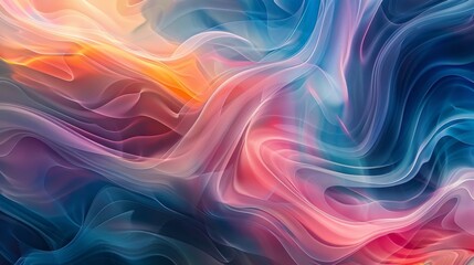 Fototapeta premium Translucent layered brushstrokes auroras abstract background