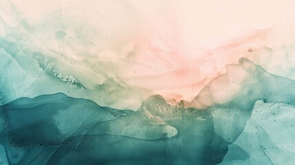 Translucent watercolor stains minimalist abstract background