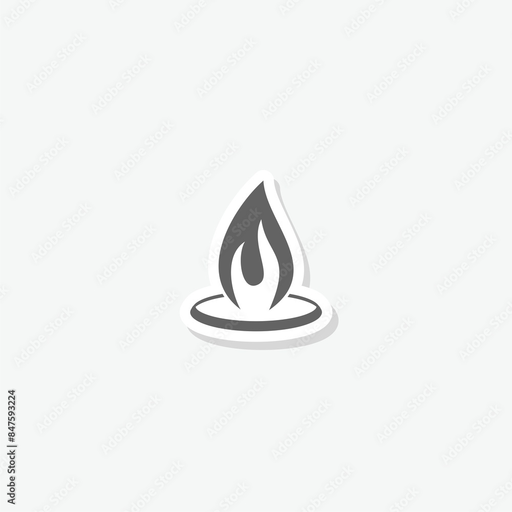 Canvas Prints Natural Gas Icon sticker isolated on gray background