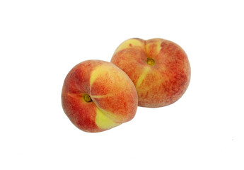 Saturn peach or paraguayo peach (Prunus persica var. platycarpa) is a variety of peach with pale...