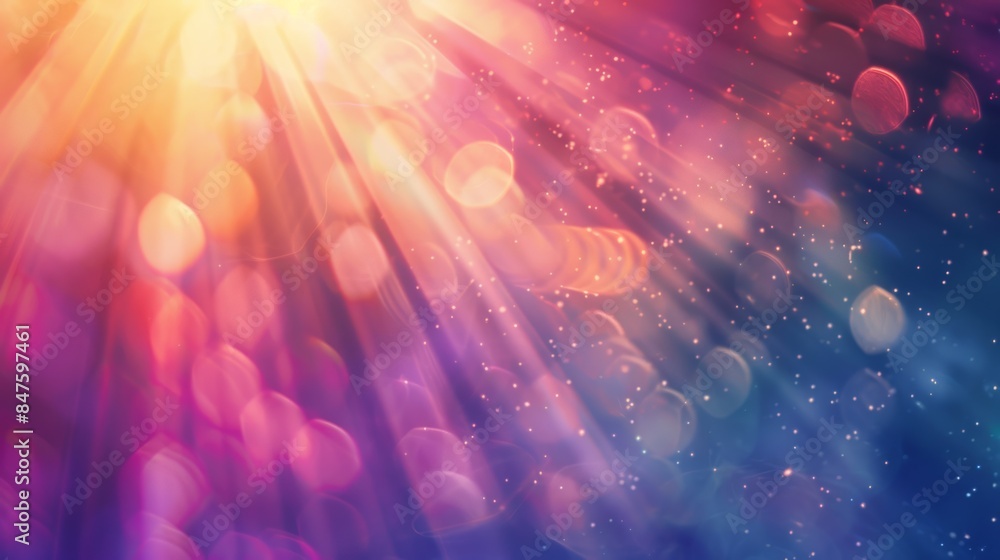 Poster A surreal gradient background with a distorted lens flare overlay, creating a dreamlike and otherworldly atmosphere