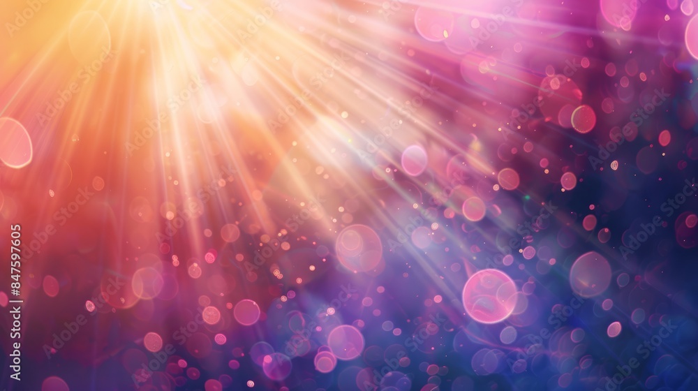 Poster A surreal gradient background with a distorted lens flare overlay, creating a dreamlike and otherworldly atmosphere