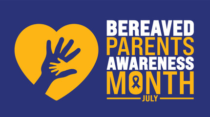 July is Bereaved Parents Awareness Month background template. Holiday concept. use to background, banner, placard, card, and poster design template with text inscription and standard color. vector