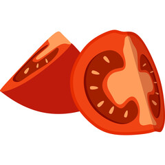Tomato Slice Illustration