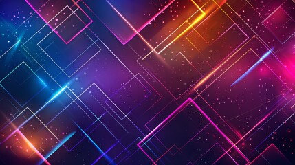 Abstract neon lights background illusttration geenerateed byy ai