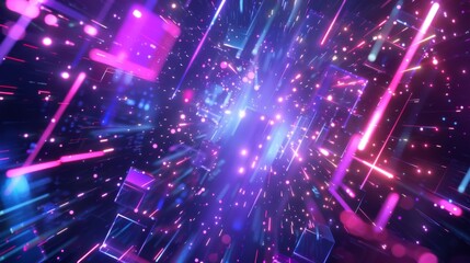 Obraz premium Abstract neon lights background illusttration geenerateed byy ai