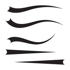 Obraz premium Typographic swash and swooshes tails. Retro swishes and swashes for athletic typography, logos, baseball font eps 10