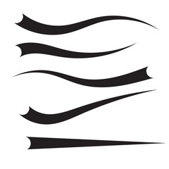 Typographic swash and swooshes tails. Retro swishes and swashes for athletic typography, logos, baseball font eps 10