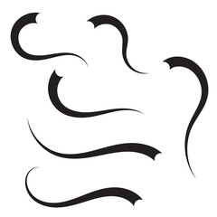 Obraz premium Typographic swash and swooshes tails. Retro swishes and swashes for athletic typography, logos, baseball font eps 10