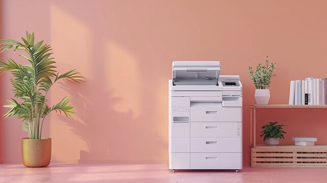 Professional color printer banner for high quality printing services with copy space