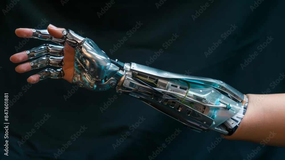 Poster a bionic arm controlled by the wearer's thoughts.