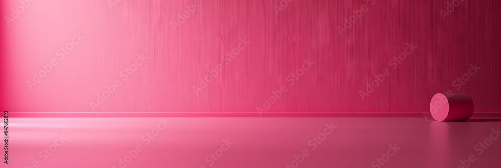 Poster a pink wall with a pink object in the middle
