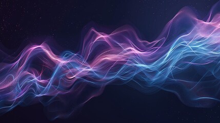 Electric abstract waves pulse with energy. For digital background