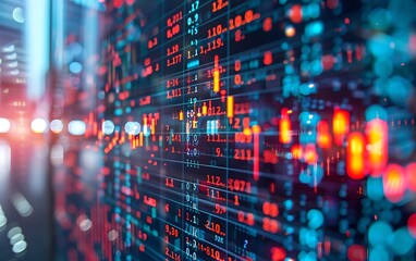 Obraz premium Up and down numerical graph graphics related to stocks that show abstraction