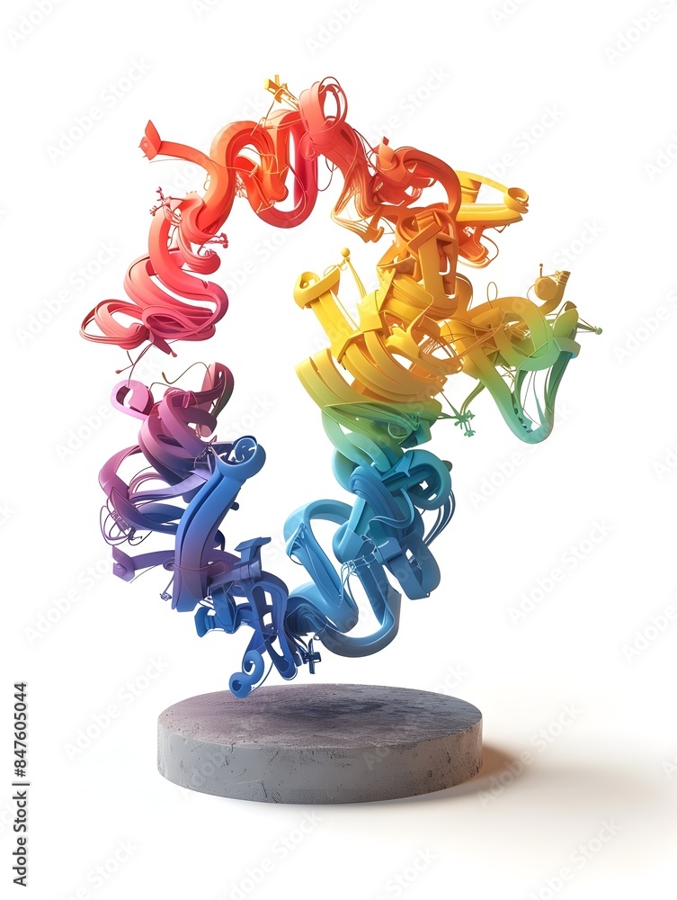 Poster mesmerizing 3d graffiti art reveals colorful smoke twisting into cursive messages of unity