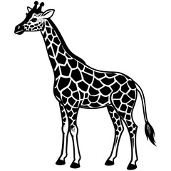 giraffe icon vector silhouette illustration