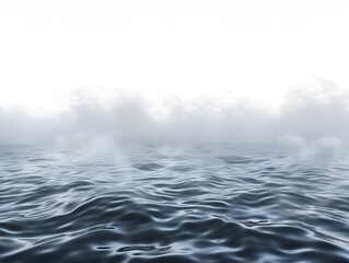Obraz premium Misty Lake Surface with Ethereal Ripples and Serene Atmosphere