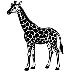 giraffe icon vector silhouette illustration