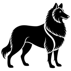 Lassie dog silhouette vector illustration