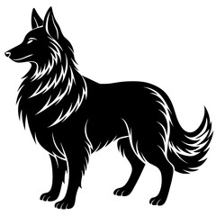 Lassie dog silhouette vector illustration