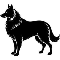 Lassie dog silhouette vector illustration