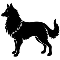 Lassie dog silhouette vector illustration