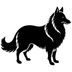 Lassie dog silhouette vector illustration
