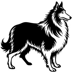 Lassie dog silhouette vector illustration