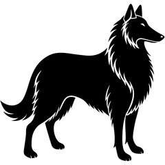 Lassie dog silhouette vector illustration