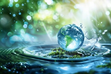 Advanced water purification technologies showcased on a hightech World Water Day for clean and sustainable water sources
