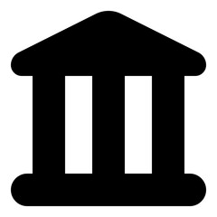 Building Court Icon for Legal and Government Institutions