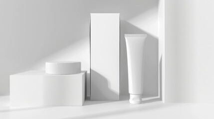 Cosmetic tubes mock up illustration generated by ai