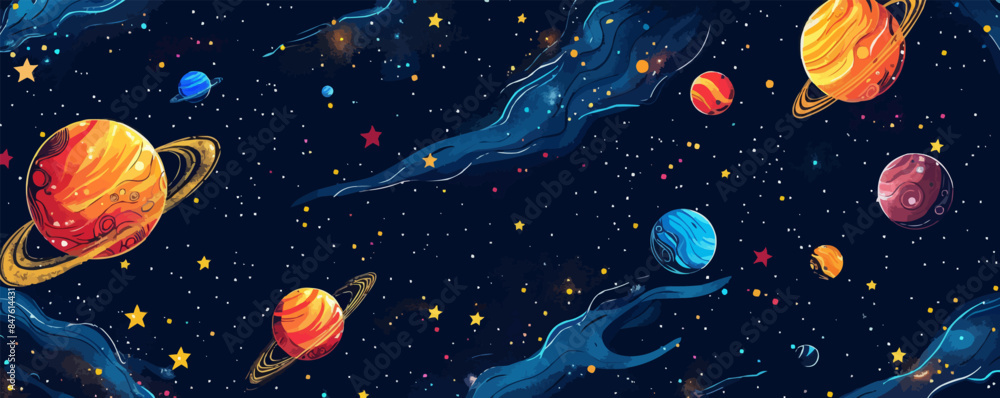 Poster retro spaceship exploring the cosmos vector flat minimalistic isolated illustration