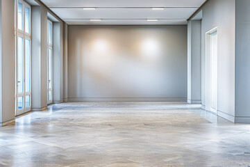 Obraz premium Empty office space with minimal furniture and copy space for text.