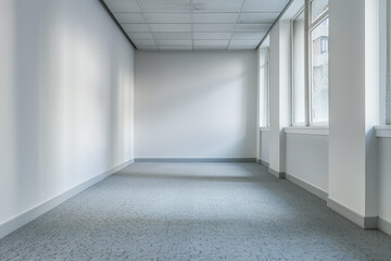 Obraz premium Empty office space with minimal furniture and copy space for text.