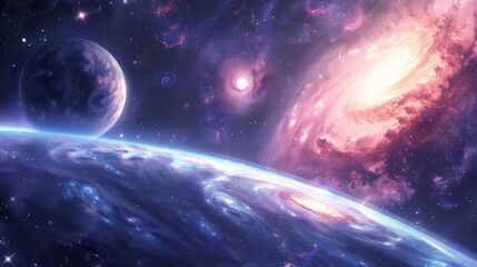 Fototapeta premium Cosmos galaxy background generated by ai